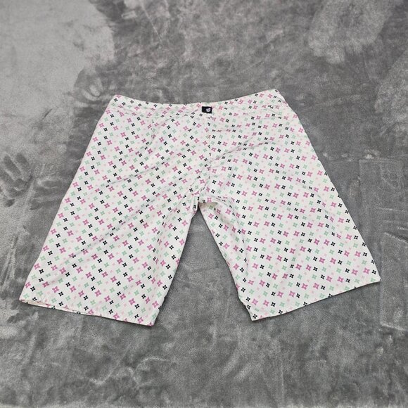 Volcom Board shorts womens juniors size 9 beach Surf graphic all over print - Picture 7 of 12